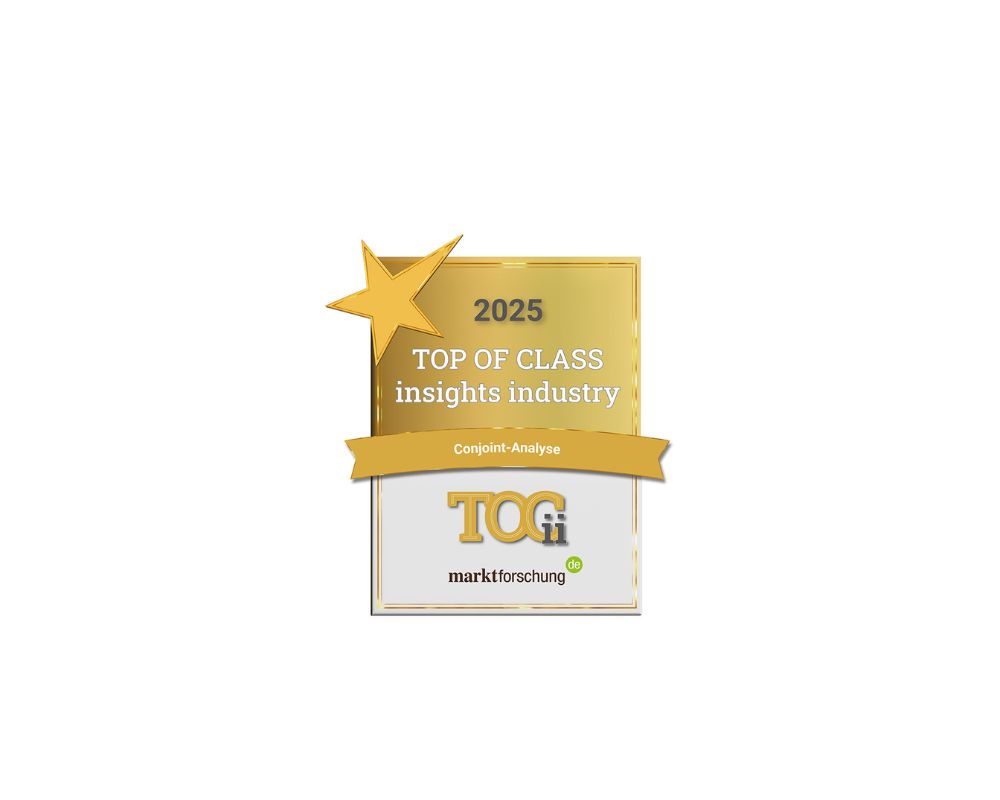 Beitragsbild für: Interrogare gewinnt TOCii Award im Bereich Conjoint Analyse